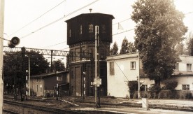 "Wieża ciśnień przy parowozowni w Elblągu, 4.08.1992. Fot. Cz. Bakunowicz....